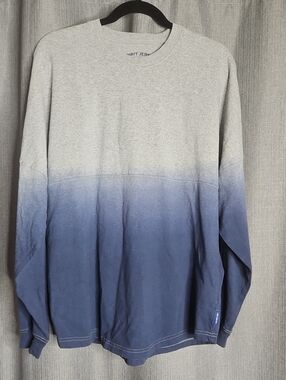 Explore Spirit  Graphic Dip-Dye  Sweatshirt - Gray & Navy Size Medium NWT